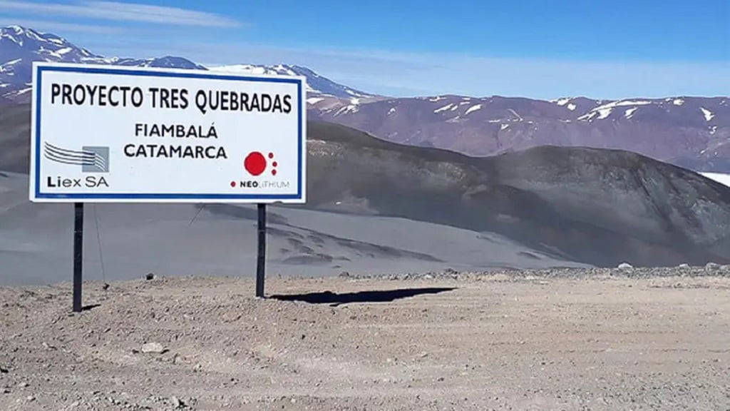 Tres quebradas litio Catamarca