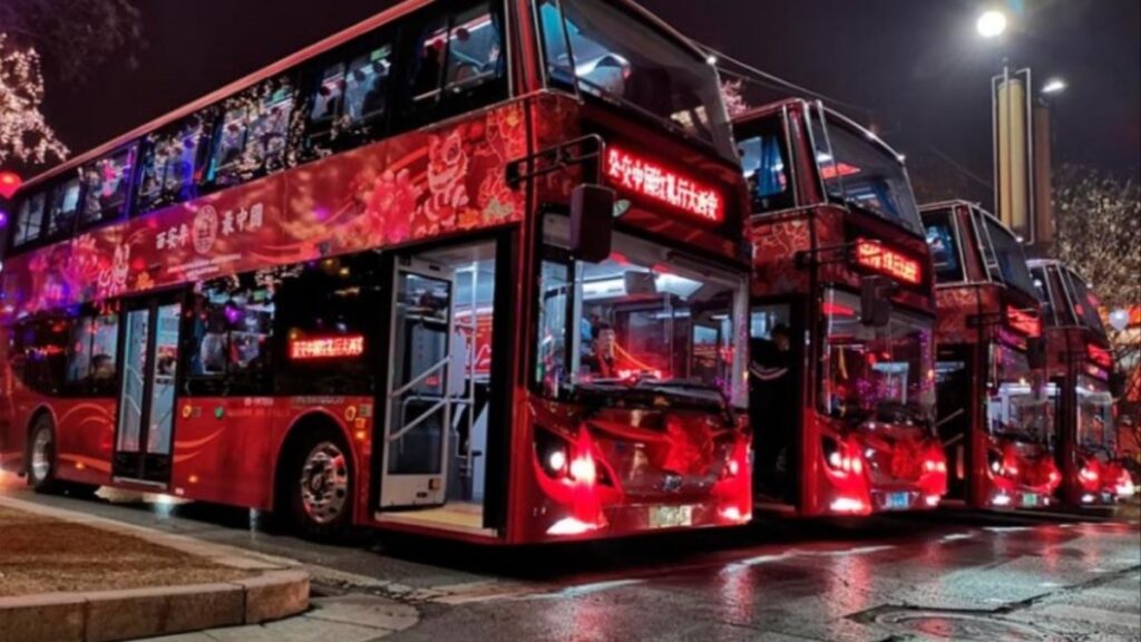 Colectivos eléctricos de dos pisos en Chile