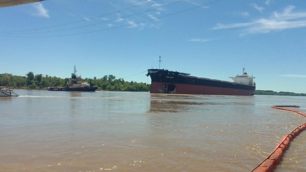 Hidrovía, accidente puente Zarate Brazo Largo