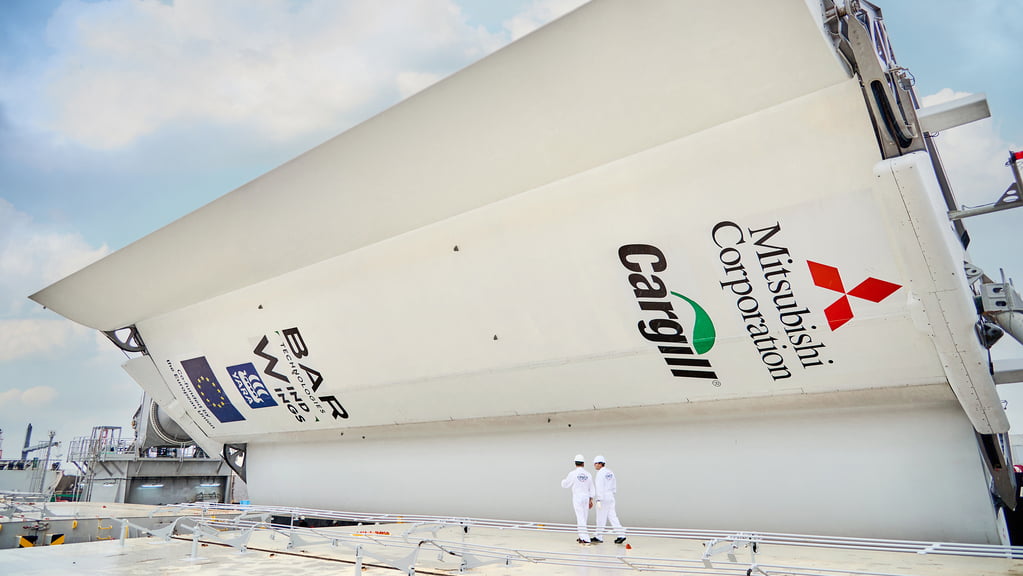 Pyxis Ocean, primer barco a energía eólica, Transporte marítimo, Cargill, Descarbonización