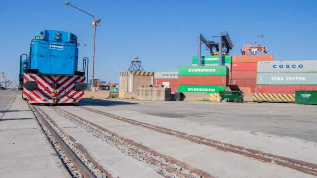 Tren, puerto, exportaciones, trenes de carga, ferrocarril de carga tren de carga