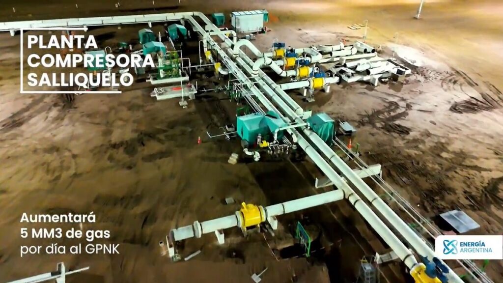 Planta compresora, Salliqueló, GPNK, Gas, Capacidad de Transprote, Vaca Muerta