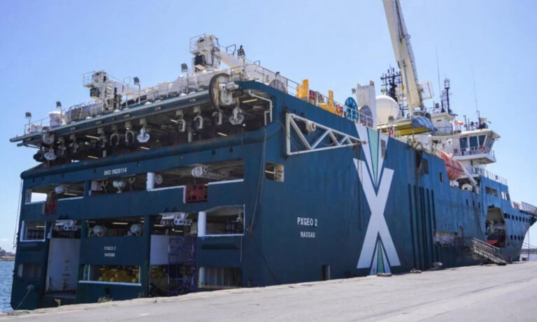 Buque Pxgeo2, Exploración sísmica, Shell, Mar del Plata, Offshore