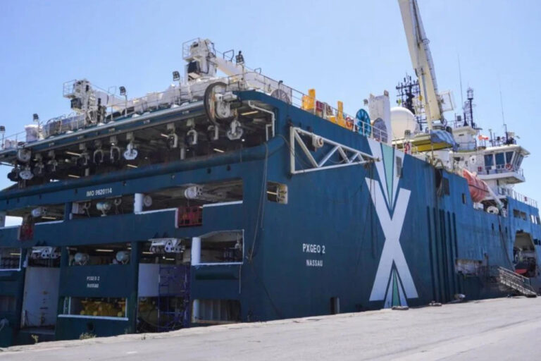 Buque Pxgeo2, Exploración sísmica, Shell, Mar del Plata, Offshore