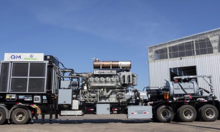 nuevo fracturador a gas fabricado por QM Equipment que permitirá reducir el costo de combustible hasta en un 85%