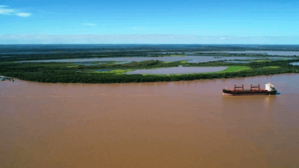 hidrovía, Paraná, Paraná-Paraguay, Entre Ríos, dragado, Javier Milei, Rogelio Frigerio, infraestructura portuaria, comercio exterior, transporte fluvial