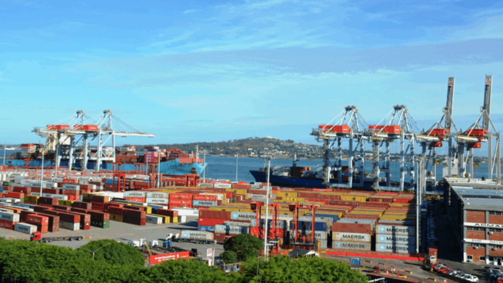 Puerto de Montevideo, contenedores, TEU, graneles, minerales, autos, pasajeros, MSC, Hapag-Lloyd, ANP, TGM, TCP, Cennave, Jorge Gandini