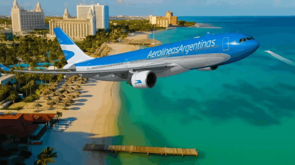 Aerolíneas Argentinas, Aruba, vuelos internacionales, Ezeiza, transporte aéreo, rutas aéreas, turismo, Oranjestad, Boeing 737 MAX,
