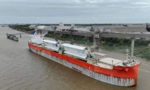 transporte marítimo, logística portuaria, exportación de trigo, Gran Rosario, Puerto General San Martín, buques graneleros, hidrovía Paraná-Paraguay, propulsión eólica,