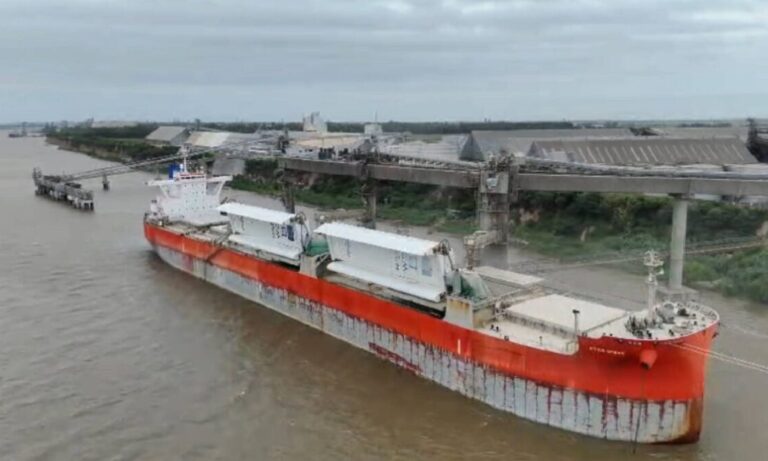 transporte marítimo, logística portuaria, exportación de trigo, Gran Rosario, Puerto General San Martín, buques graneleros, hidrovía Paraná-Paraguay, propulsión eólica,