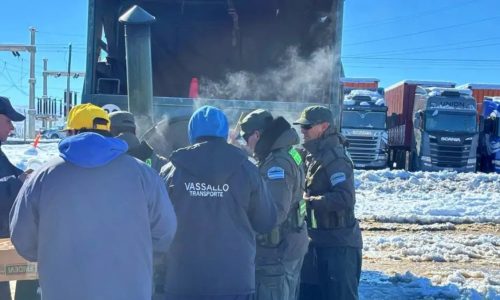 camiones varados, paso a Chile, pasos fronterizos, Pino Hachado, Cristo Redentor, temporal de nieve, camioneros, transporte internacional, transporte de cargas, Neuquén, Mendoza, cordillera de los Andes, logística, comercio exterior