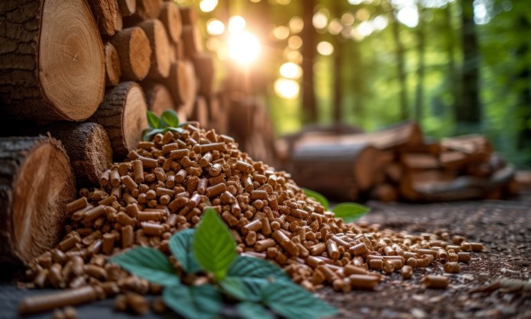 industria forestal, pellets